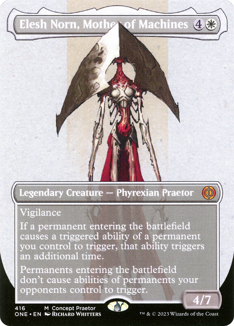 Image of Elesh Norn, Mother of Machines (Concept Praetor) (ONE-416) - Phyrexia: All Will Be One (Borderless)