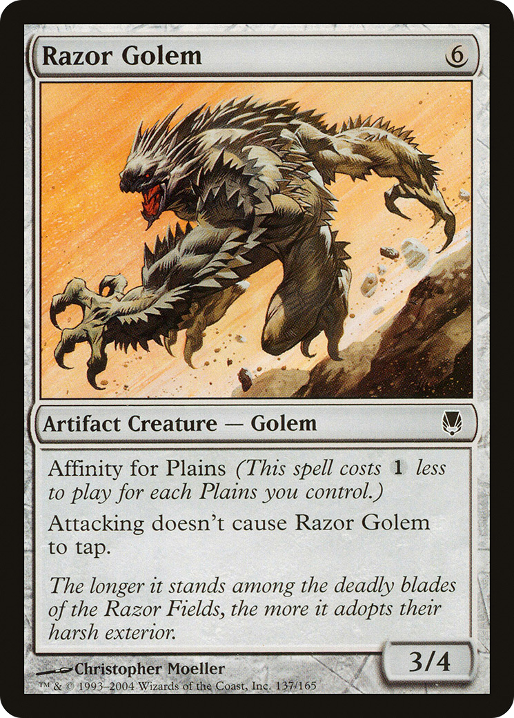 Image of Razor Golem (DST-137) - Darksteel Foil