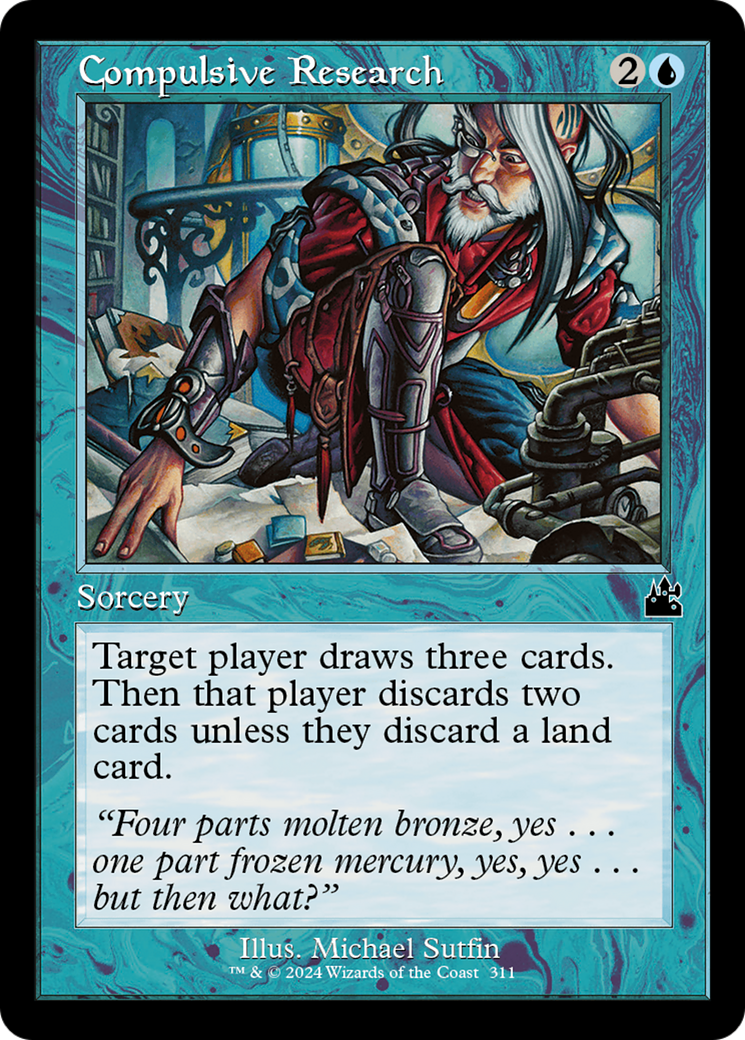 Image of Compulsive Research (Retro Frame) (RVR-311) - Ravnica Remastered Foil