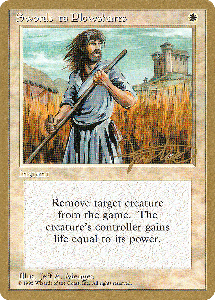 Image of Swords to Plowshares - 1996 Mark Justice (4ED) (WCD-) - Pro Tour Collector Set