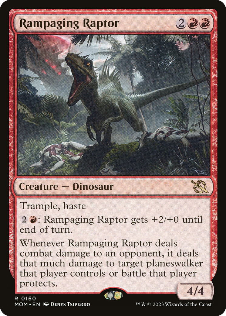 Image of Rampaging Raptor (MOM-160) - March of the Machine Foil