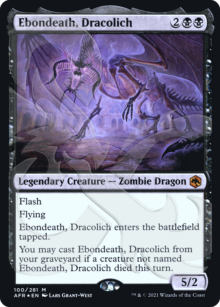 Image of Ebondeath, Dracolich (AFR&-100) - Adventures in the Forgotten Realms Promos Foil
