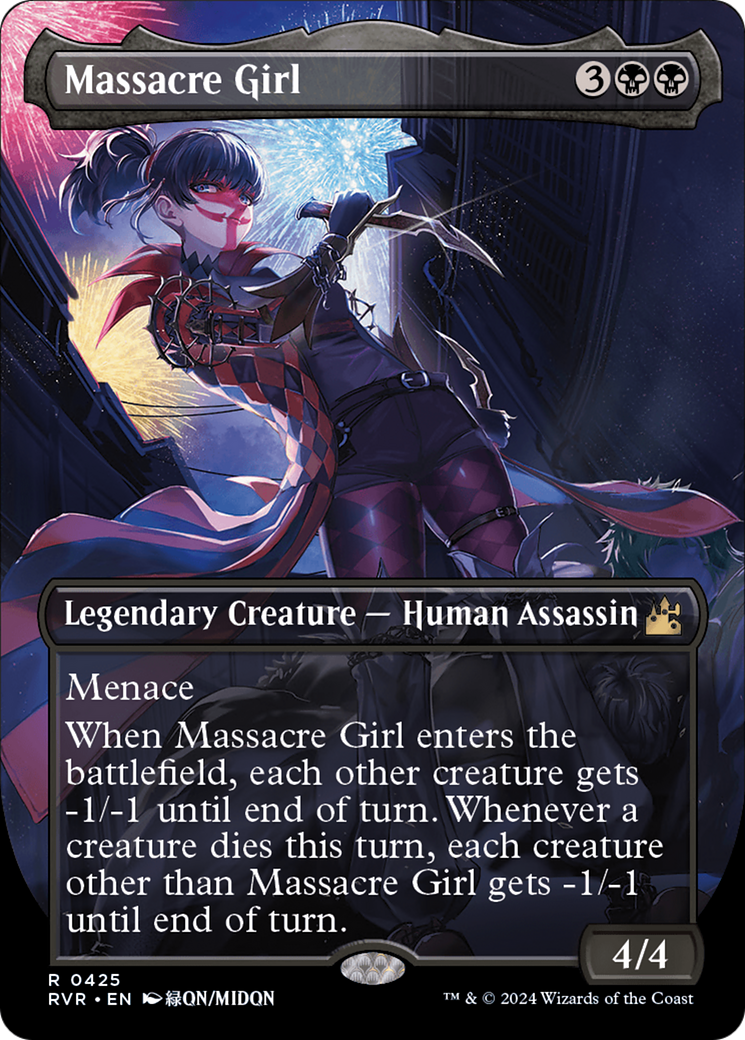 Image of Massacre Girl (Anime Borderless) (RVR-425) - Ravnica Remastered (Borderless)