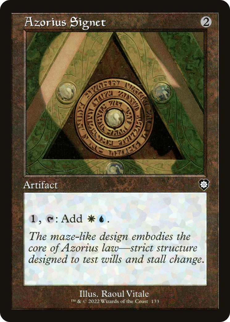 Image of Azorius Signet (Retro Frame) (BRC-133) - The Brothers' War Commander