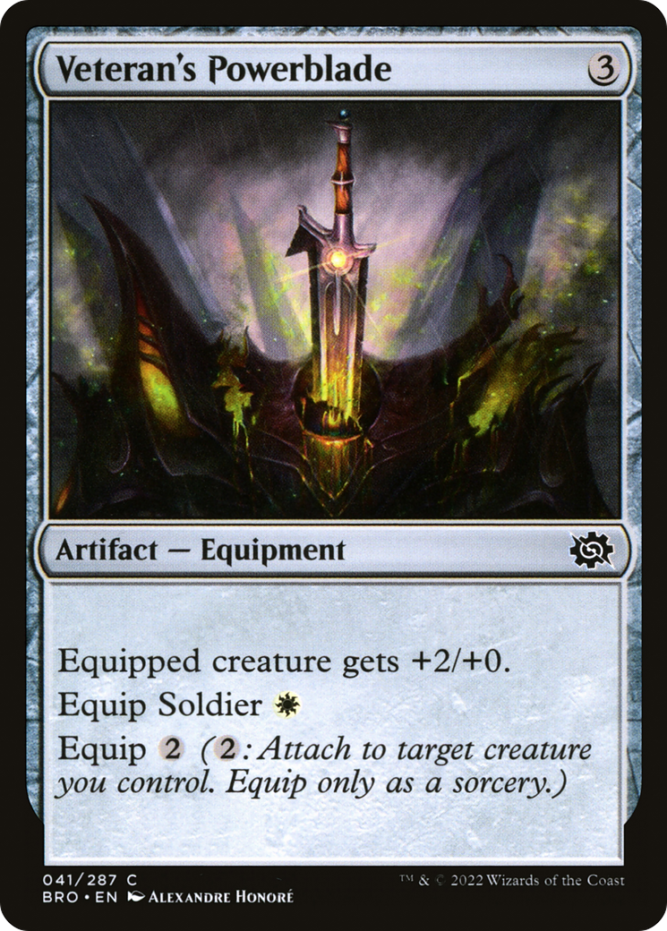 Image of Veteran's Powerblade (BRO-041) - The Brothers' War Foil
