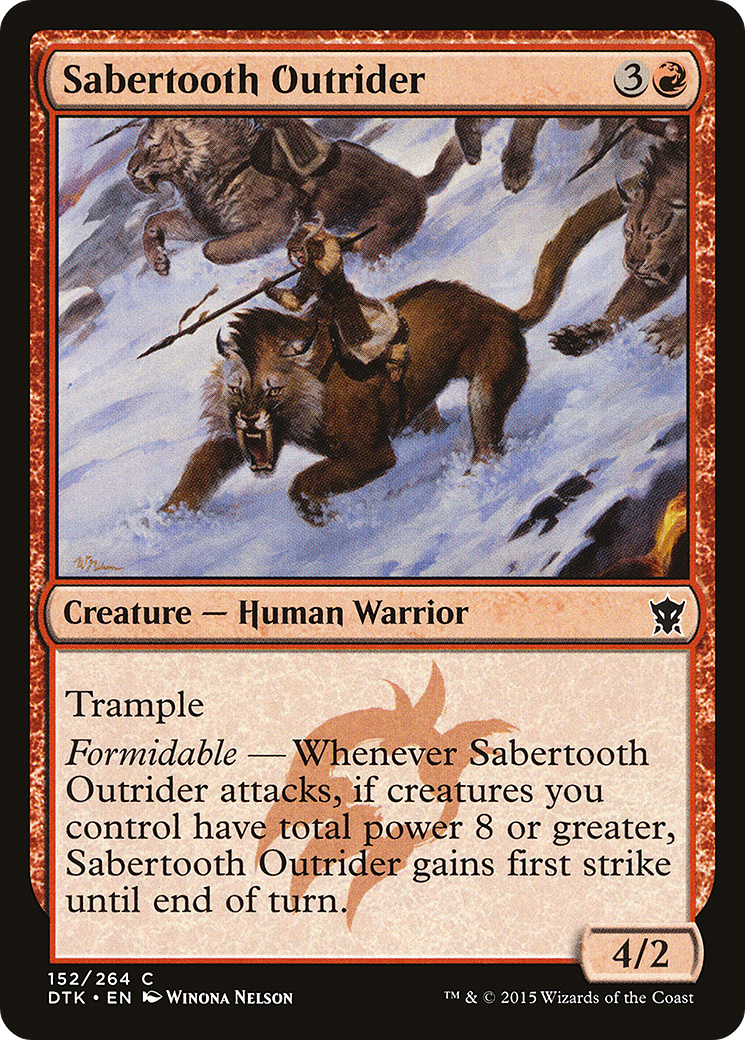 Image of Sabertooth Outrider (DTK-152) - Dragons of Tarkir Foil