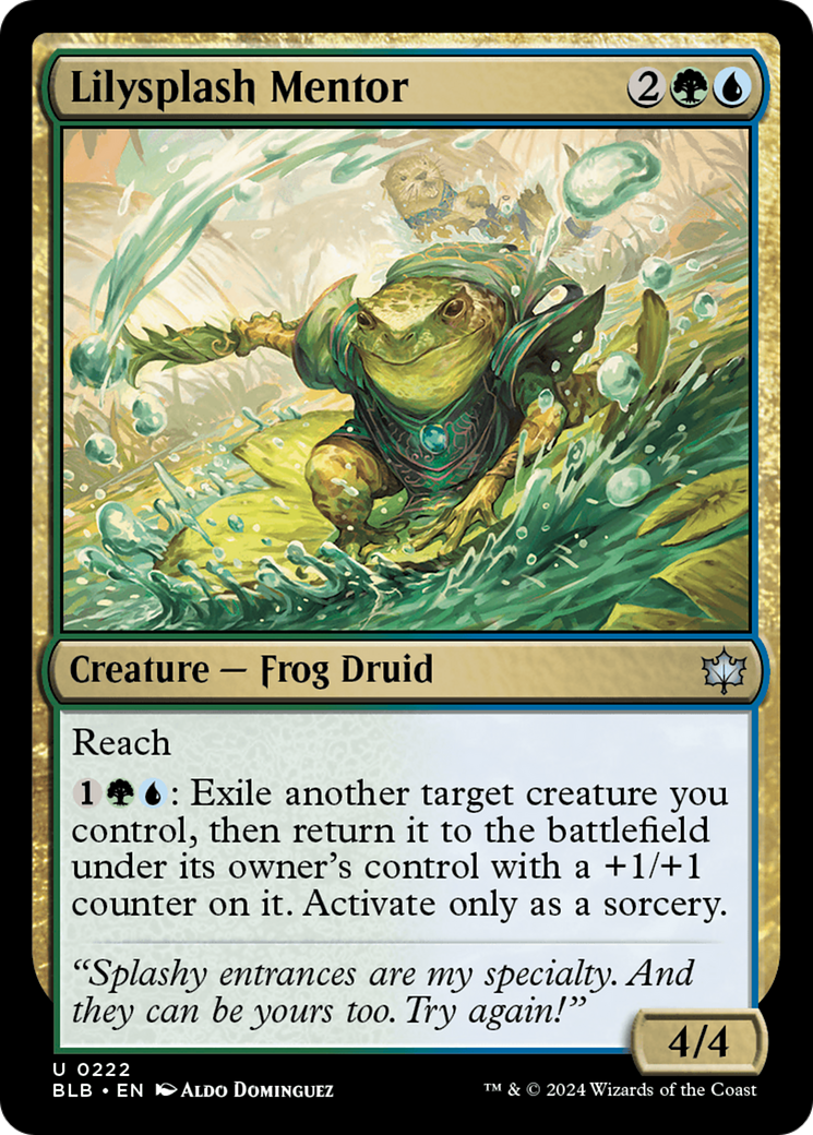 Image of Lilysplash Mentor (BLB-222) - Bloomburrow Foil