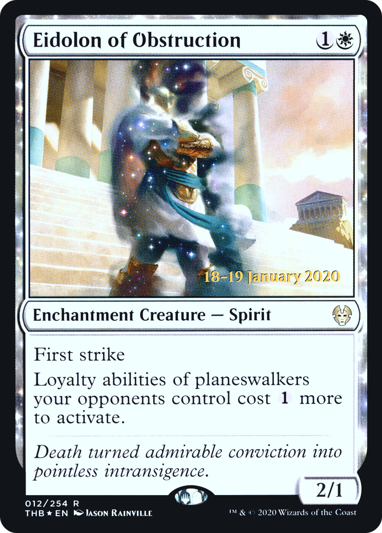 Image of Eidolon of Obstruction (PRE-12S) - Theros Beyond Death Promos: (enchantment) Foil