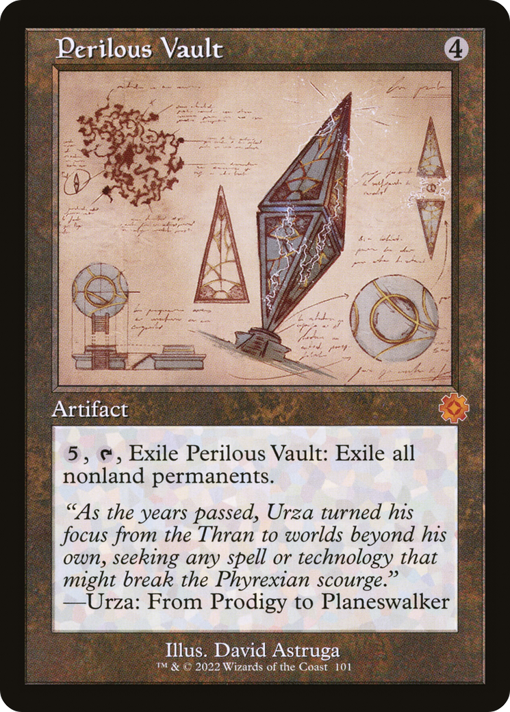 Image of Perilous Vault (Schematic) (BRR-101) - The Brothers' War Retro Artifacts Foil