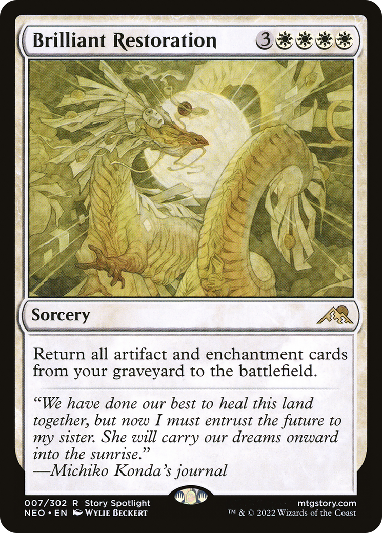 Image of Brilliant Restoration (NEO-007) - Kamigawa: Neon Dynasty Foil