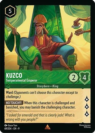 Image of Kuzco - Temperamental Emperor (69/204) - Fabled Cold Foil
