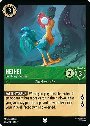 Image of Heihei - Bumbling Rooster (86/204) - Fabled Cold Foil