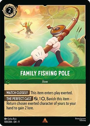 Image of Family Fishing Pole (100/204) - Fabled Cold Foil