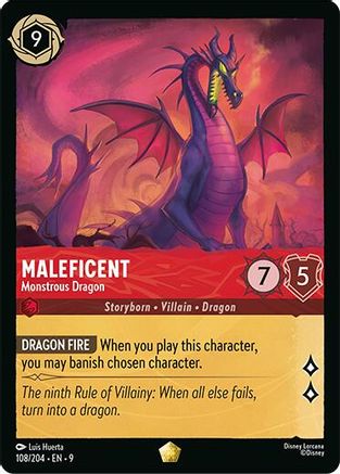 Image of Maleficent - Monstrous Dragon (108/204) - Fabled Cold Foil