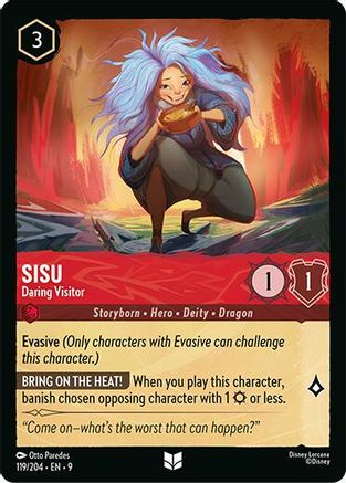 Image of Sisu - Daring Visitor (119/204) - Fabled Cold Foil