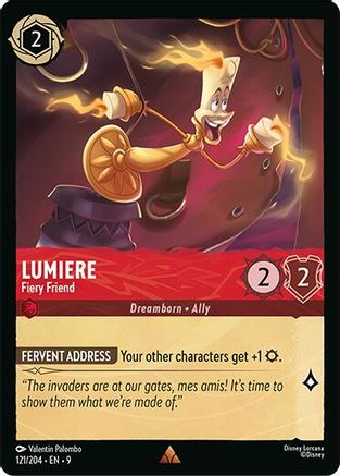 Image of Lumiere - Fiery Friend (121/204) - Fabled Cold Foil