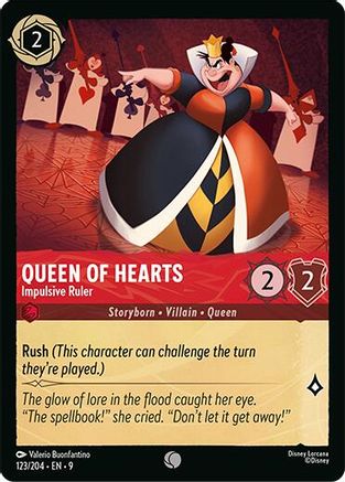 Image of Queen of Hearts - Impulsive Ruler (123/204) - Fabled Cold Foil