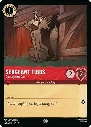 Image of Sergeant Tibbs - Courageous Cat (128/204) - Fabled Cold Foil