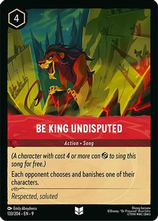 Image of Be King Undisputed (133/204) - Fabled Cold Foil