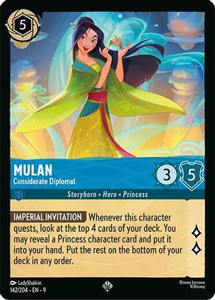 Image of Mulan - Considerate Diplomat (142/204) - Fabled Holofoil