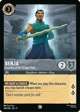 Image of Benja - Guardian of the Dragon Gem (180/204) - Fabled Cold Foil