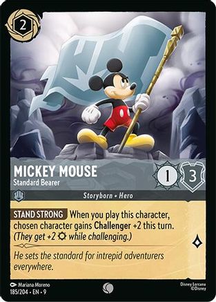 Image of Mickey Mouse - Standard Bearer (185/204) - Fabled Cold Foil