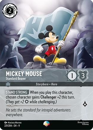 Image of Mickey Mouse - Standard Bearer (Epic) (221/204) - Fabled Holofoil