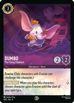 Image of Dumbo - The Flying Elephant (1/P3) - Disney Lorcana Promo Cards Cold Foil