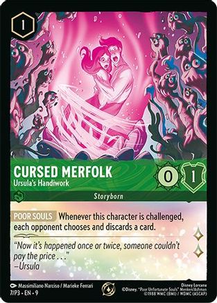 Image of Cursed Merfolk - Ursula's Handiwork (7/P3) - Disney Lorcana Promo Cards Cold Foil