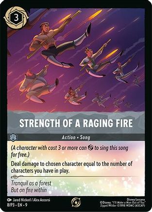 Image of Strength of a Raging Fire (8/P3) - Disney Lorcana Promo Cards Cold Foil