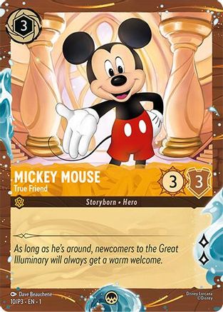 Image of Mickey Mouse - True Friend (Disney Cruise Promo) (10/P3) - Disney Lorcana Promo Cards Holofoil