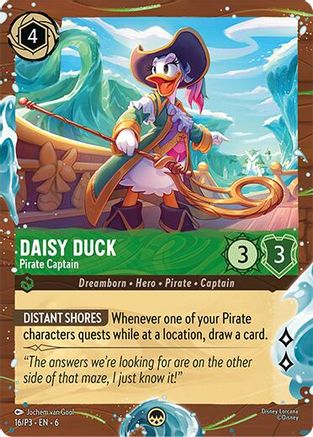 Image of Daisy Duck - Pirate Captain (Disney Cruise Promo) (16/P3) - Disney Lorcana Promo Cards Holofoil