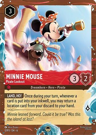 Image of Minnie Mouse - Pirate Lookout (Disney Cruise Promo) (17/P3) - Disney Lorcana Promo Cards Holofoil