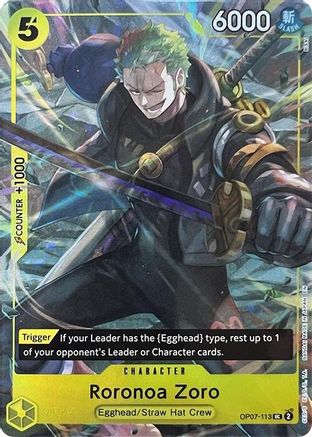 Image of Roronoa Zoro (Illustration Box Vol.3) (OP07-113) - One Piece Promotion Cards Foil