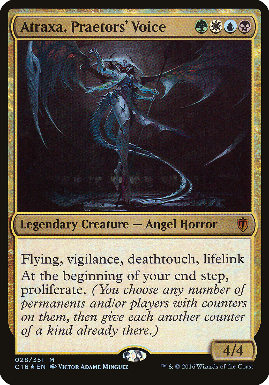 Image of Atraxa, Praetors' Voice (Commander 2016) (OVER-028) - Commander 2016 Oversized Foil