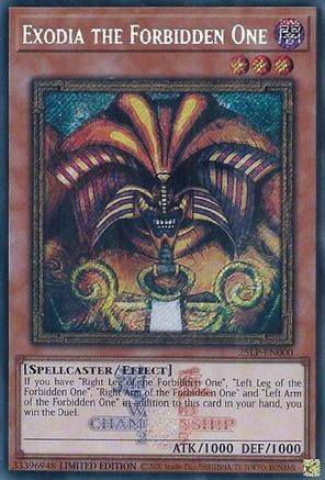 Image of Exodia the Forbidden One (ESR) (25LP-EN000) - Limited Pack World Championship 2025 Limited