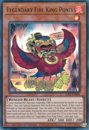 Image of Legendary Fire King Ponix (25LP-EN004) - Limited Pack World Championship 2025 Limited
