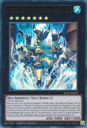 Image of Poseidra Abyss, the Atlantean Dragon Lord (25LP-EN012) - Limited Pack World Championship 2025 Limited