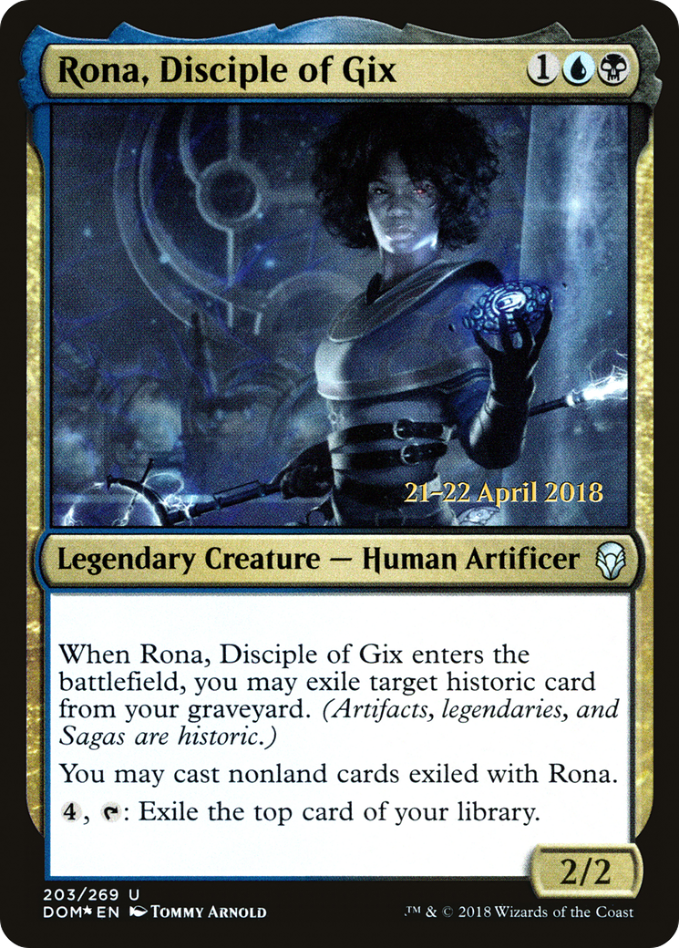 Image of Rona, Disciple of Gix (PRE-203S) - Dominaria Promos Foil
