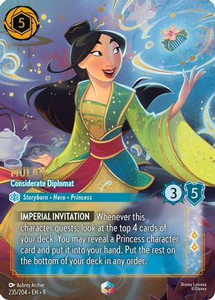 Image of Mulan - Considerate Diplomat (Enchanted) (235/204) - Fabled Holofoil