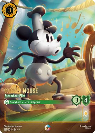 Image of Mickey Mouse - Steamboat Pilot (Enchanted) (231/204) - Fabled Holofoil