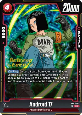 Image of Android 17 - FB07-005 (FB07-005) - Wish For Shenron Release Event Cards
