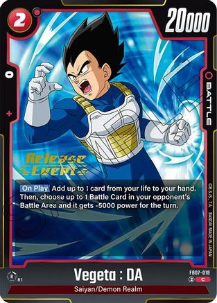 Image of Vegeta : DA - FB07-019 (FB07-019) - Wish For Shenron Release Event Cards