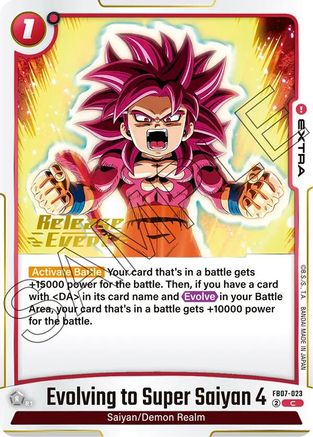 Image of Evolving to Super Saiyan 4 (FB07-023) - Wish For Shenron Release Event Cards
