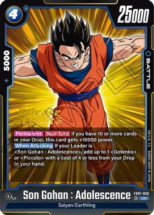Image of Son Gohan : Adolescence (FB07-036) - Wish For Shenron Release Event Cards