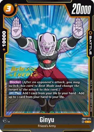 Image of Ginyu (FB07-074) - Wish For Shenron Release Event Cards