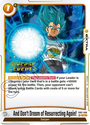 Image of And Don't Dream of Resurrecting Again! (FB07-096) - Wish For Shenron Release Event Cards