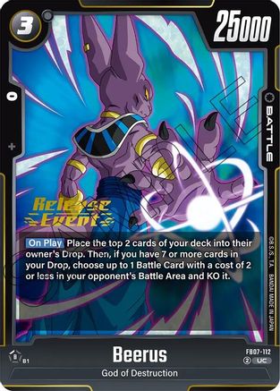Image of Beerus (FB07-112) - Wish For Shenron Release Event Cards
