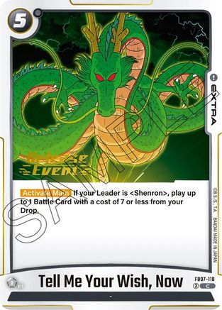 Image of Tell Me Your Wish, Now (FB07-118) - Wish For Shenron Release Event Cards