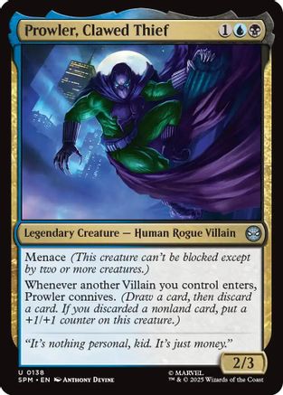 Image of Prowler, Clawed Thief (SPM-138) - Marvel's Spider-Man Foil